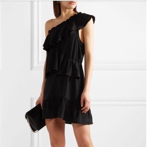 IRO Brooka One-Shoulder Mini Dress 100% SIlk